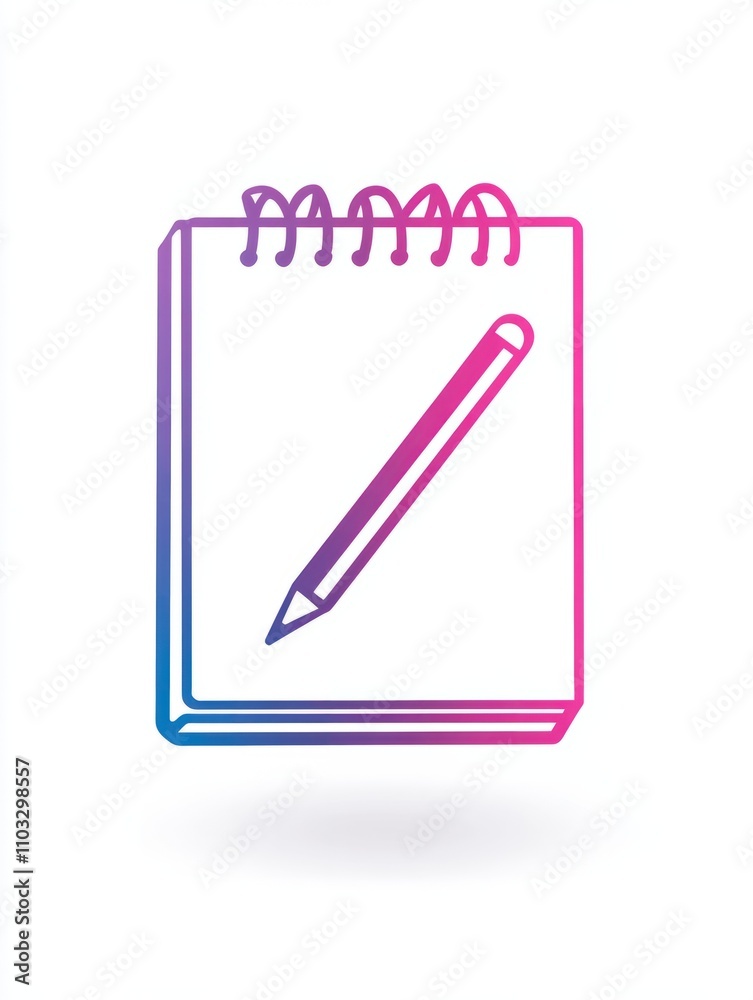 Poster notebook multi color style icon. simple thin line, outline of internet things icons for ui and ux, w