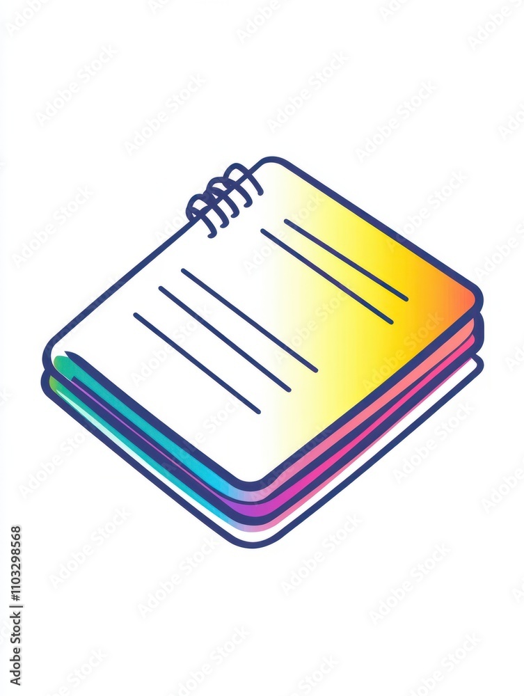 Poster notebook multi color style icon. simple thin line, outline of internet things icons for ui and ux, w