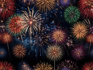 Fototapeta premium beautiful fireworks background. elegant background