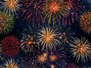 Fototapeta premium beautiful fireworks background. elegant background