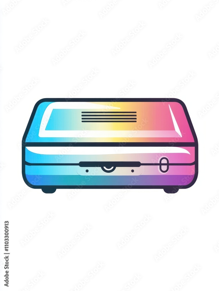 Poster printer multi color style icon. simple thin line, outline of internet things icons for ui and ux, we