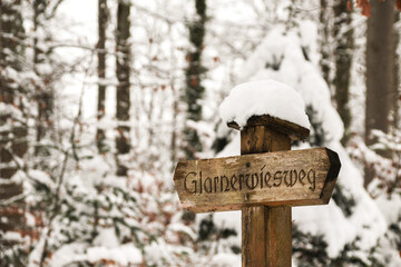 sign in winter