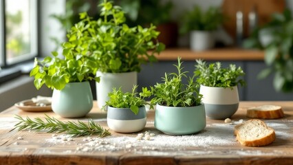 Modern culinary herbs for the home chef.