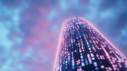 Futuristic finance slide showcasing projected financial data for innovative business presentations.