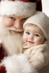 Obraz premium parent and child in santa hats