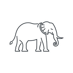 Elephant line icon. Simple vector illustration	