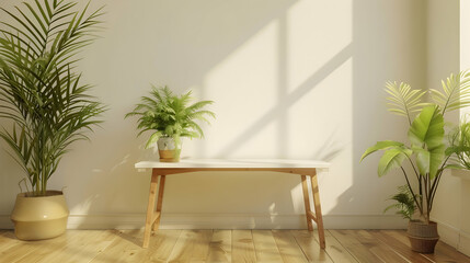 Modern style interior design 3d illustration