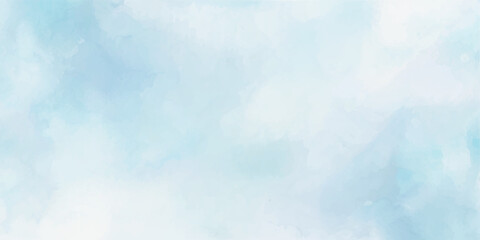 abstract watercolor background illustration. Light blue with watercolor Soft cloud in the sky background. abstract blue sky with clouds background.
