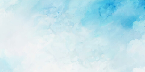 abstract watercolor background illustration. Light blue with watercolor Soft cloud in the sky background. abstract blue sky with clouds background.

