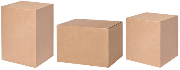 cardboar box set different sizes for design