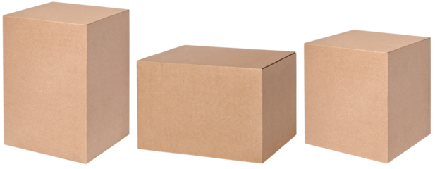 cardboar box set different sizes for design