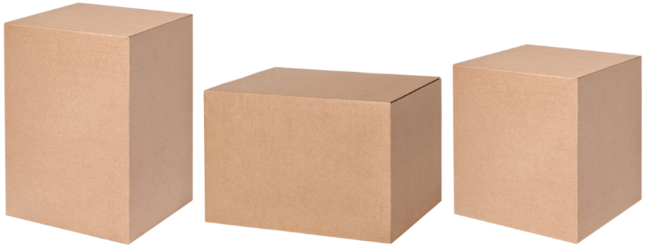 cardboar box set different sizes for design