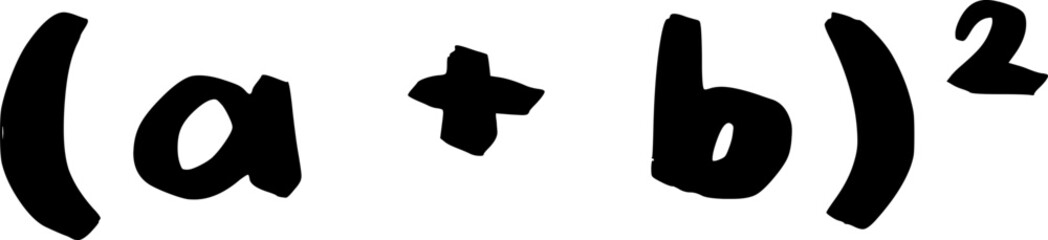 Algebraic Equation, a Plus b Whole Square Formula