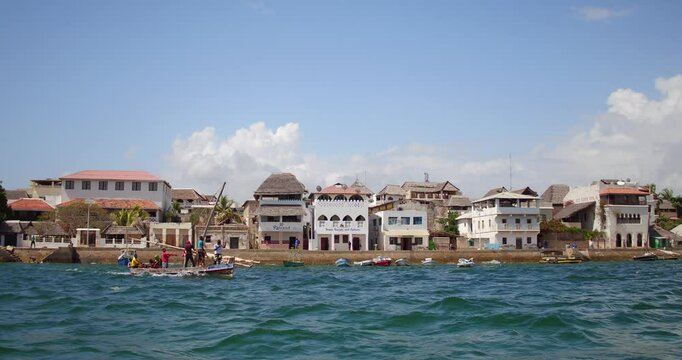 The old town seen from the sea, Lamu county, Lamu town, Kenya