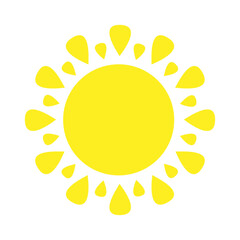 Sun vector icon. Summer illustration sign. hot symbol or logo.