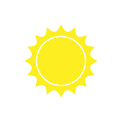Sun vector icon. Summer illustration sign. hot symbol or logo.