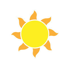 Sun vector icon. Summer illustration sign. hot symbol or logo.