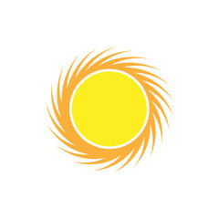 Sun vector icon. Summer illustration sign. hot symbol or logo.