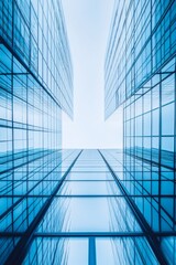 Obraz premium Modern Glass Architecture: A Stunning City Highrise