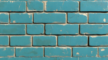 Distressed Teal Brick Wall Texture, A Rustic Background Image