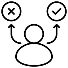 Decision Making Outline Icon