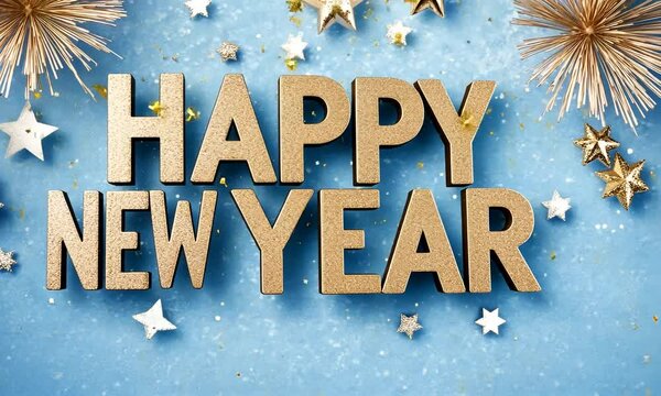 Celebrate the arrival of a bright new year with joy and dazzling decorations in a festive atmosphere