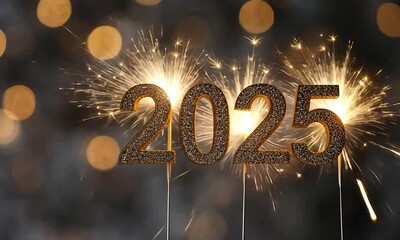 Sparkling celebration for the arrival of 2025 as the countdown begins in a festive atmosphere filled with joy