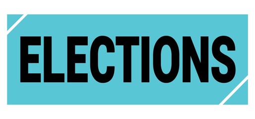 ELECTIONS text on blue-black grungy stamp sign.