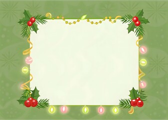 Christmas frame Background with ornaments