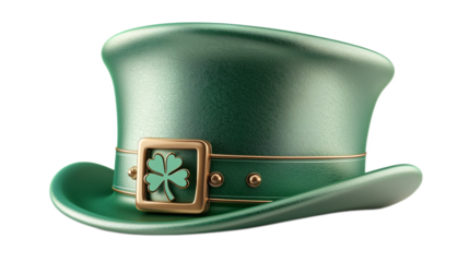 Decorative leprechaun hat with shiny buckle for celebrating st. Patrick's day