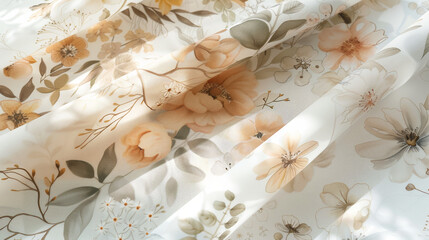 Soft Muted Floral Patterns in Pastel Colors