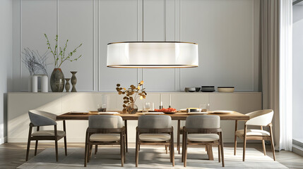 Modern style interior design 3d illustration