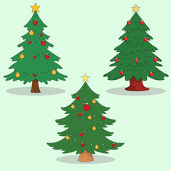 Christmas trees vector png