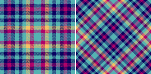 Plaid background texture of fabric pattern seamless with a textile check tartan vector. Set in space colors. Furniture design ideas.