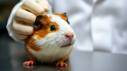 Guinea Pig: The Guinea Pig and Experimental Subject - Picture a guinea pig being used as an experimental subject, symbolizing the use of animals as test subjects in labs