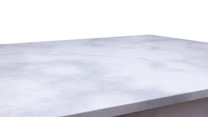 flat marble stone table top isolated