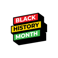 	
Black history month celebrations modern design template.