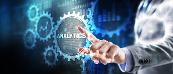 Data analyst concept. Working on business analytics dashboard.