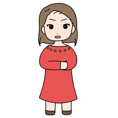 表現キャラ-怒り-女性