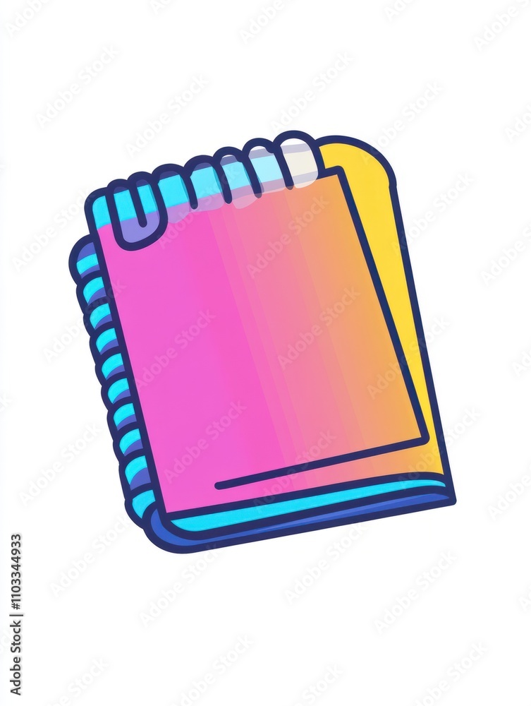 Poster notebook multi color style icon. simple thin line, outline of internet things icons for ui and ux, w