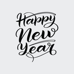 Happy New Year Abstract typography design for T Shirt, Holiday greeting card. new year vector illustration 