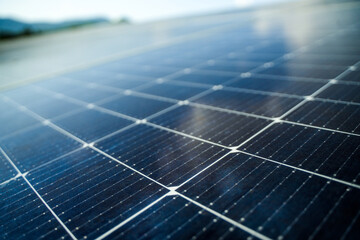 Solar panels are installed to blend in with the environment. Clean alternative energy concept,...