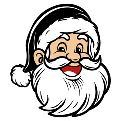 Vector cartoon Santa Claus character, hand drawn isolated on a white background.