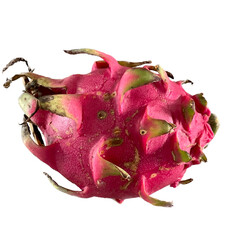 dragon fruit on white background