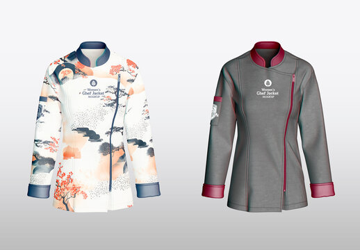 Women's Chef Jacket Mockup