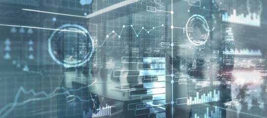 Financial graph diagram investment business intelligence concept