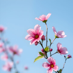 Obraz premium Beautiful wallpaper with pink flowers