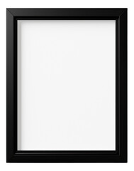 PNG Black picture frame with white background