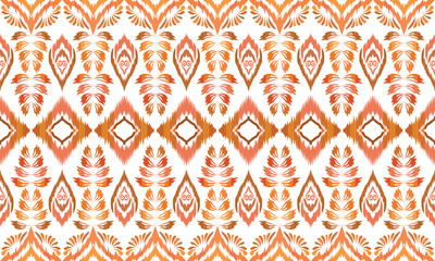 Fototapeta premium Ethnic seamless pattern traditional design for background, carpet, wallpaper, clothing, wrapping, batik, fabric, embroidery style vector illustration.