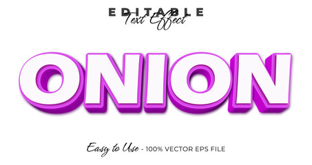 Fototapeta premium Onion text effect, simple bold graphic style, editable text